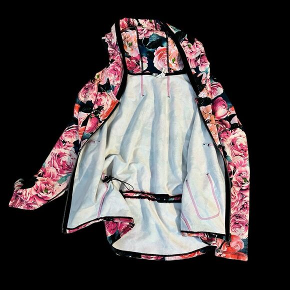 Lululemon Secret Garden Pink Floral Find Your Om Hoodie Jacket Size 8 RARE - Picture 7 of 13